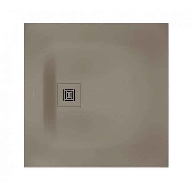 Duravit Sustano - Sprchová vanička, 80x80 cm, DuraSolid, matná béžová 720269640000000