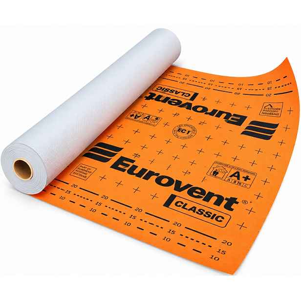 Membrána Silná Fólie Na Střechu Eurovent Classic 120 g 75 m2 Oranžová