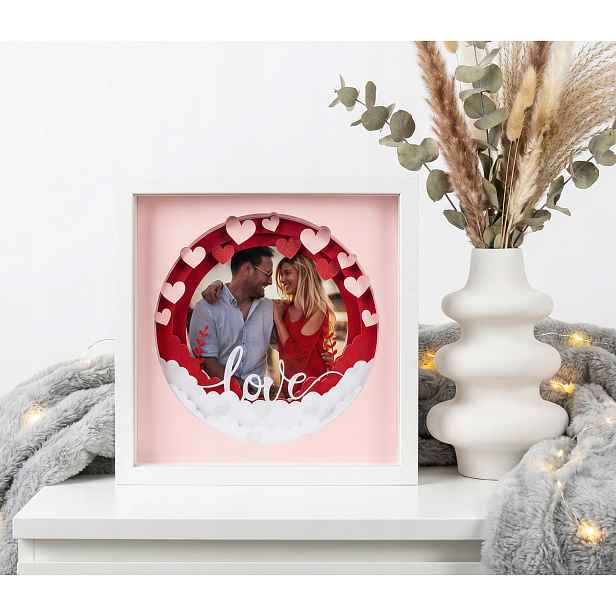 Rámeček 3D Personalizovaný Dárek na Svátek Matek s fotografií Love Suvenýr