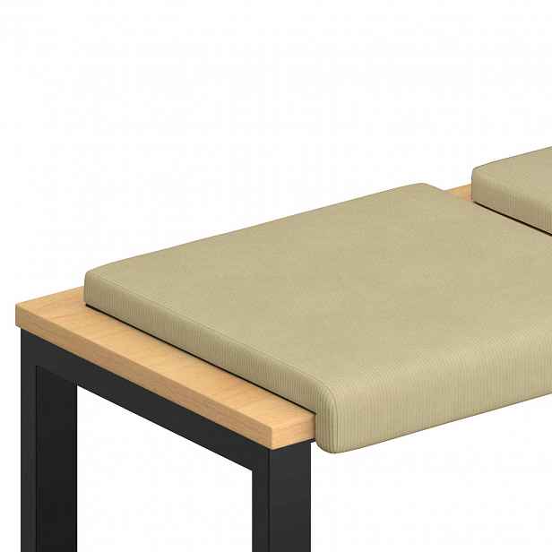 vidaXL Polštář na lavici 2 ks manšestr Šedozelená Hloubka 35 cm