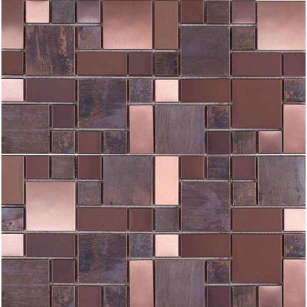 Měděná mozaika metalická hnědá 30x30 cm mat / lesk MOS4823CO