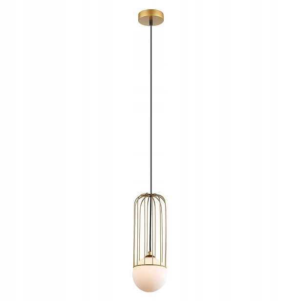 Italux Simon Závěsná lampa Zlatá Moderní Ocel Sklo IP20 G9