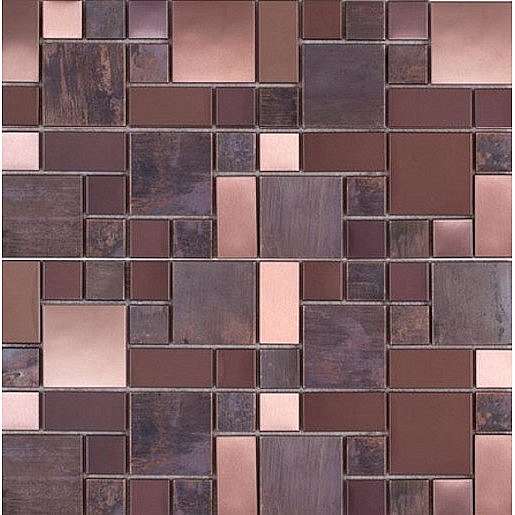 Měděná mozaika metalická hnědá 30x30 cm mat / lesk MOS4823CO