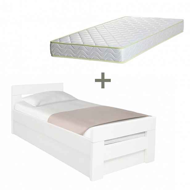 Postel z masivu K2 BOX 90 buk natural  s matrací ELASTIK - SET