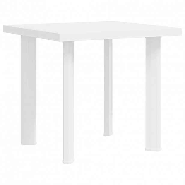 vidaXL Zahradní stůl bílý 80 x 75 x 72 cm plast