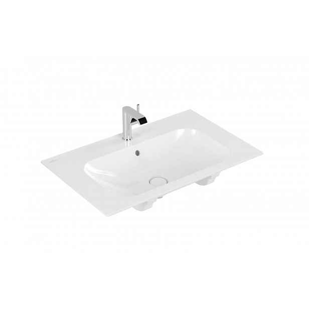 Villeroy & Boch Finion - Umyvadlo se skrytým přepadem, 80x50 cm, s CeramicPlus, alpská bílá 416484R1