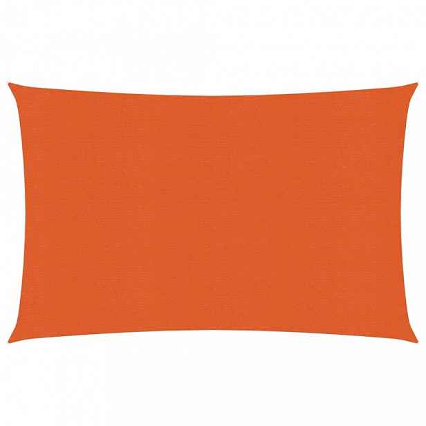 Stínící plachta obdélníková HDPE 3,5 x 5 m Dekorhome Oranžová