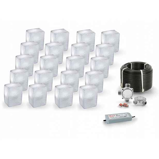 20x Led nájezdové svítidlo 12V IP68 Bz 9x12 cm