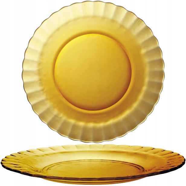 Dezertní talíř Duralex Picardie Amber oranžový, průměr 205 mm, sada 6 ks
