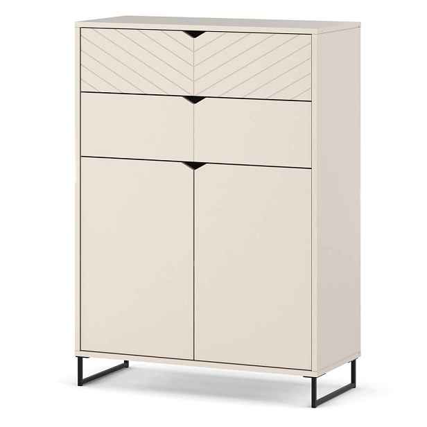 Kašmírová Komoda Se Zásuvkami 80 CM 2D2S, Moderní Skříňka Do Obývacího Pokoje