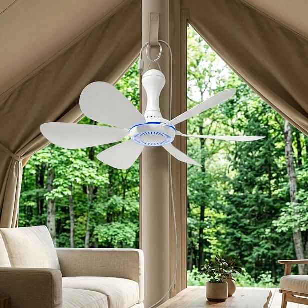 Mobilní stropní ventilátor na Usb, tichý závěsný ventilátor pro přívěs 5V