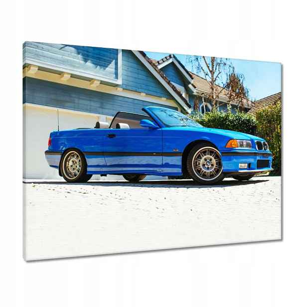 Obrazy 80x60 Modrý kabriolet Bmw 3