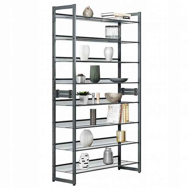 Botník stojící 163 cm šedá, prostorná Loft