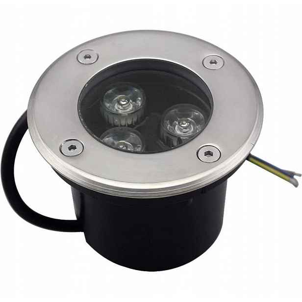 Led zahradní nájezdové lampy 3x3W IP65, teplá bílá, 3 kusy
