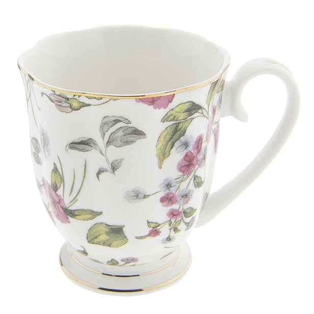 Porcelánový hrnek s malými květy -  11*8*9 cm Clayre & Eef