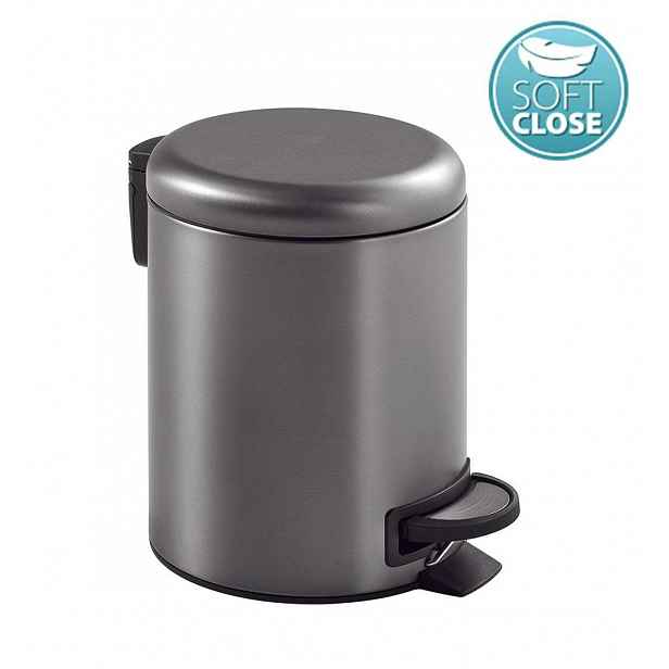 Sapho Gedy Potty - Odpadkový koš 5 l, Soft Close, gun metal 330981