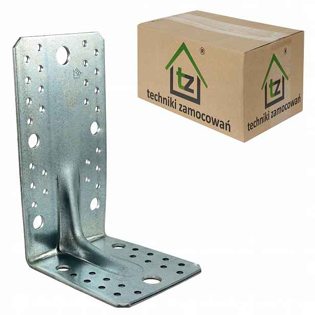 Tesařský úhelník ocelový 172x105x90x3mm 25 ks perforovaný zesílení KP6B