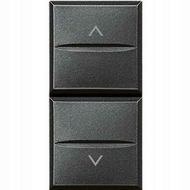Axolute Tlačítko dvojité s blokováním 1 modul Axial Antracit Bticino HS4037