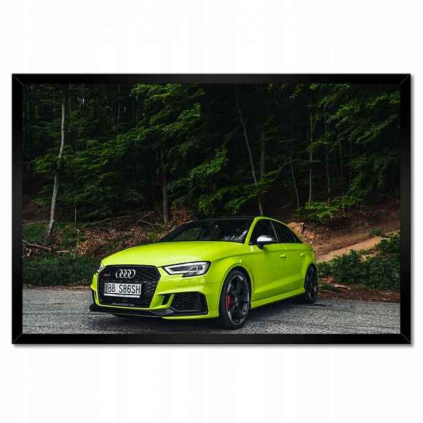 Plakáty v rámu 60x40 Limetkové Audi Auto
