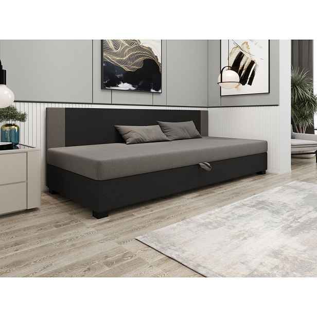Čalouněná jednolůžková postel 80x195 ARIADNA BIZ 1 - šedá / světle šedá