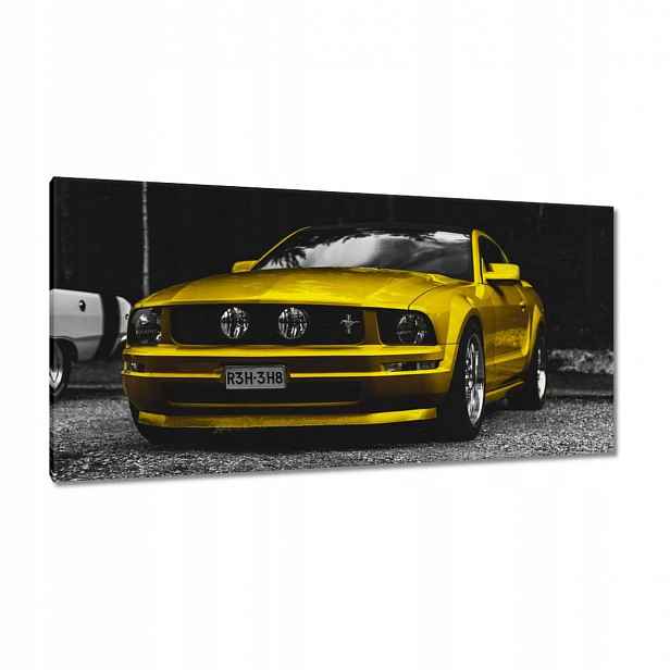 Obrazy 115x55 Žlutý Ford Mustang