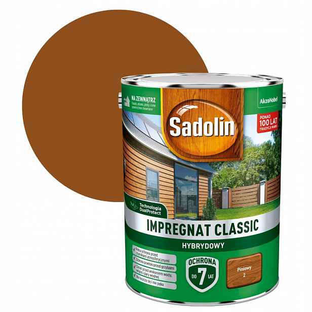 Sadolin Klasický Hybridní Impregnát Na Dřevo 4,5 L Piniový