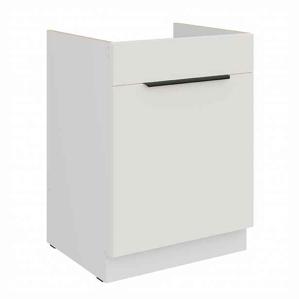 Spodní skříňka pod dřez Aria 60 ZL 1S BB - Premium Box Barva korpusu: Bílá, Barva dvířek: WH - Crystal white AFM