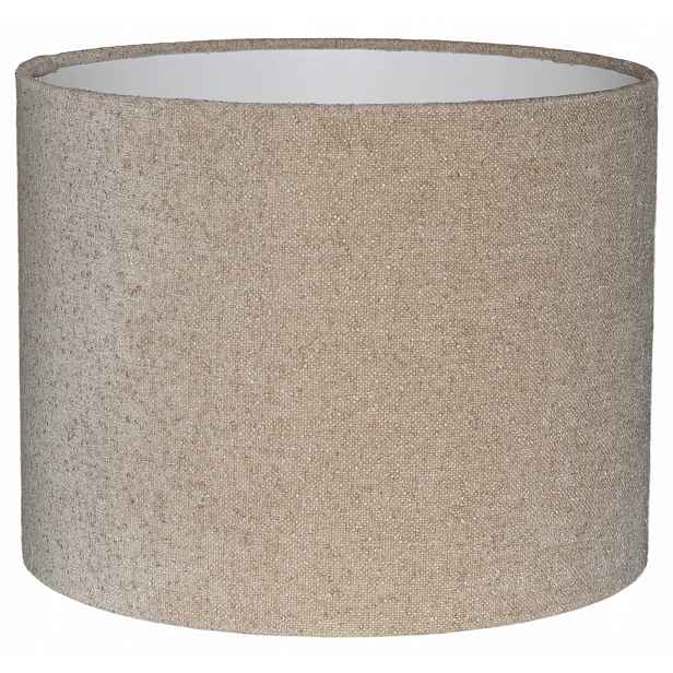 Stínidlo válec E27 E14 béžové Boucle ⌀ 25 cm h20 Zavinovací okraje Venosa