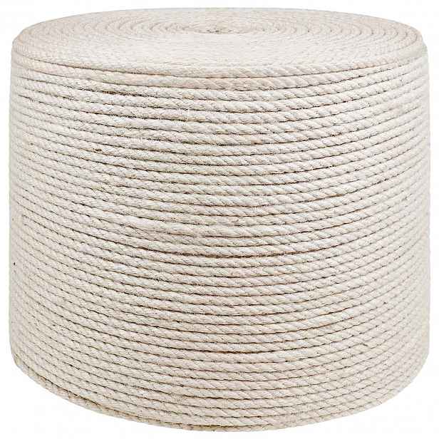 vidaXL Jutové lano 40 mm 50 m Bílá 100% jute Tossa