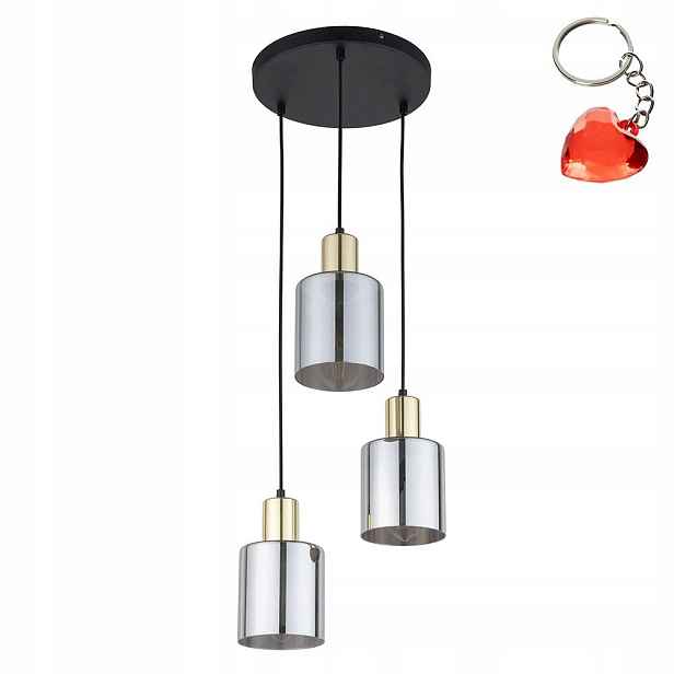 Závěsné Stropní Svítidlo Sierra Gold 100 cm Černá Kov nad stůl Tk Lighting