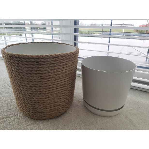 Komplet obal Boho provázek juta 35 květináč 26