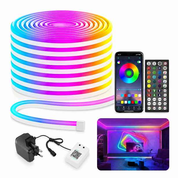 Led Páska Rgb 10 M 5050 24 V Voděodolná IP65 Vnější Silná