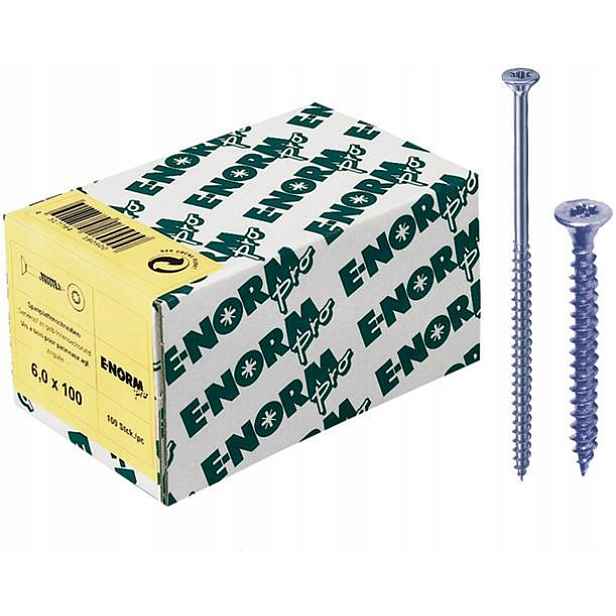 Šrouby do dřevotřískové desky Torx 4,0x16 mm 1000 kusů E-NORMpro