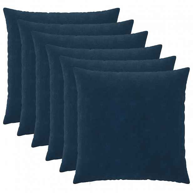 vidaXL Povlak na polštář 6 pcs HEERLEN Modrá 60 x 60 cm