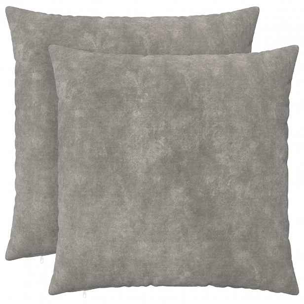 vidaXL Povlak na polštář 2 pcs HEERLEN Světle šedá 60 x 60 cm
