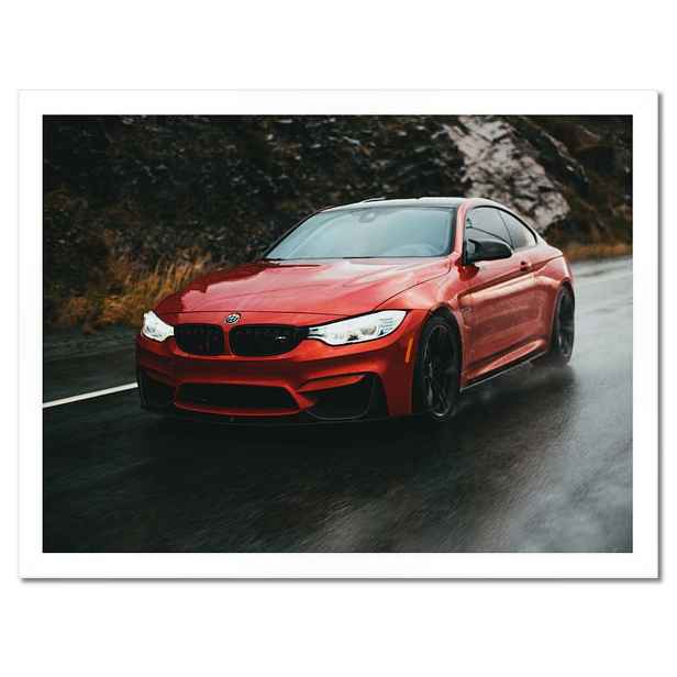Plakáty v rámu 40x30 Červené Bmw Auto