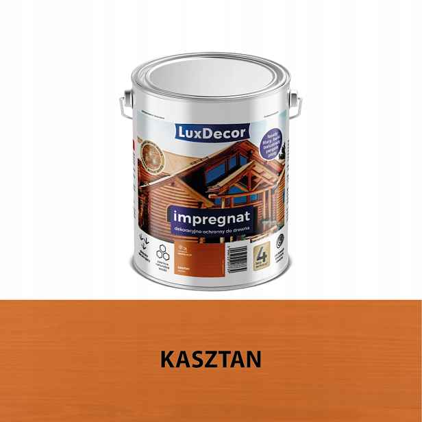 Luxdecor Ochranný A Dekorační Impregnát Na Dřevo 4,5 L Kaštan