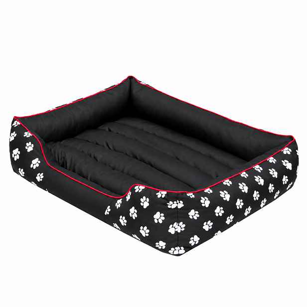 Pelíšek pro psy RAVENA s potiskem černý L, XL, XXL Rozměr: L-65x50 cm