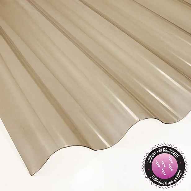 Vlnitá deska PC 2000 x 900 x 0,7 mm kouřová