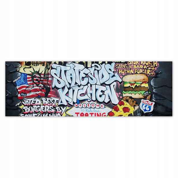 Plakáty 200x66 Grafiti Usa Hamburger