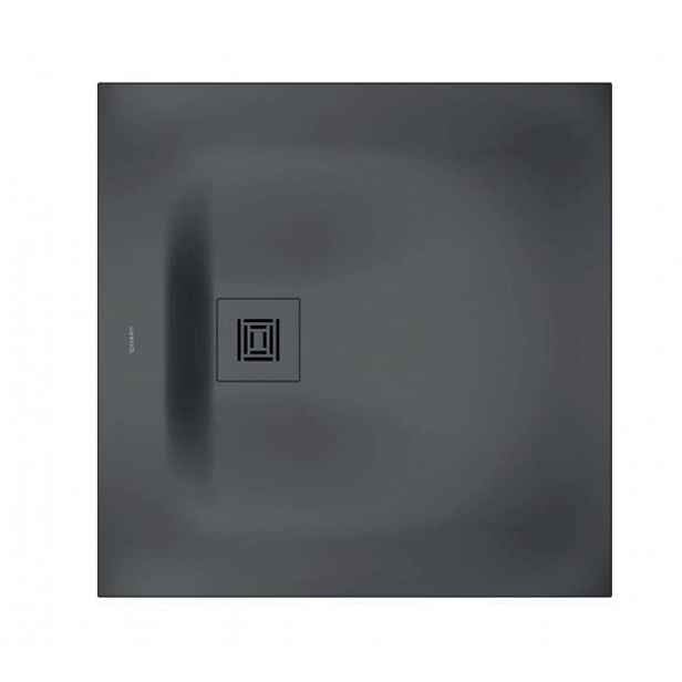 Duravit Sustano - Sprchová vanička, 80x80 cm, DuraSolid, matná tmavě šedá 720269650000000