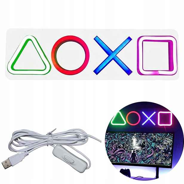 Game Light Reklama Game Neon Led Držák Light 42 cm
