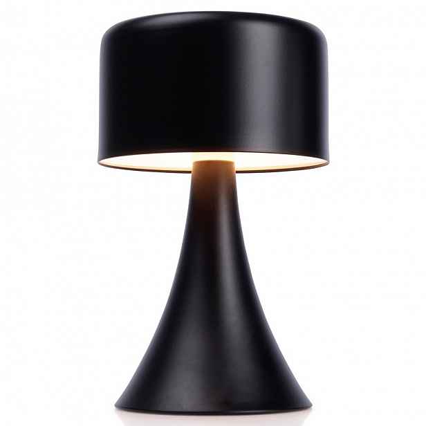 Noční lampa Led kovová, černá, bezdrátová, 20,5 cm