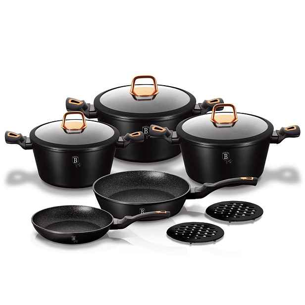 Sada Hrnců 10 ks Berlinger Haus Black Rose BH-1645
