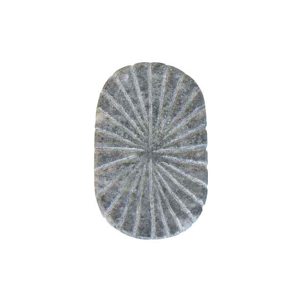 Šedá oválná mramorová úchytka Marble - 5,5*3,5 cm Chic Antique
