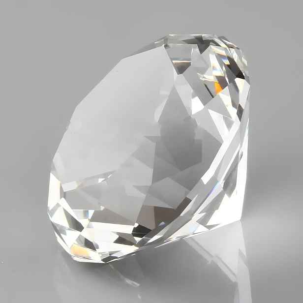 Skleněný křišťálový diamant K9 60 mm průhledný dekorace