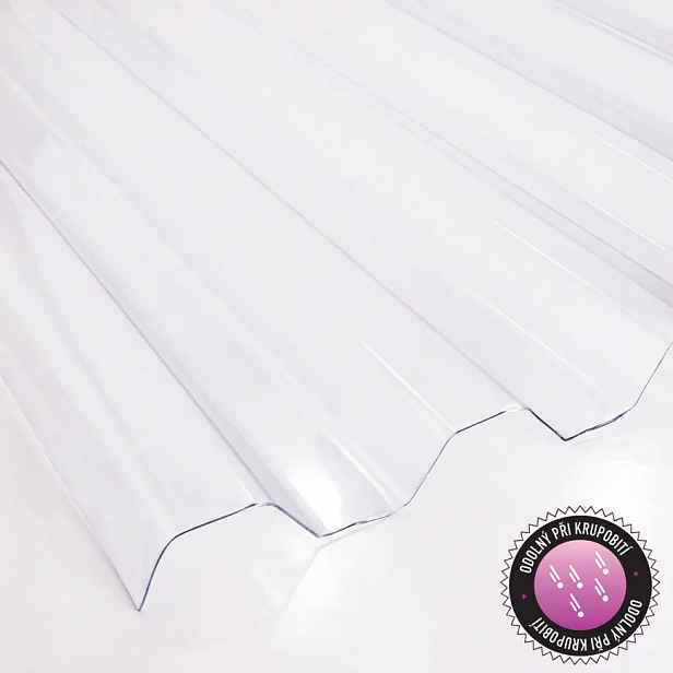 Trapézová deska PC 2000 x 900 x 0,7 mm čirá