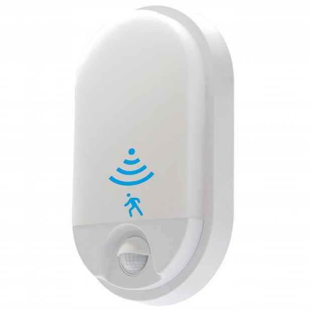 Venkovní Led lampa s pohybovým senzorem 15W IP54, fasádní nástěnné svítidlo, bílá