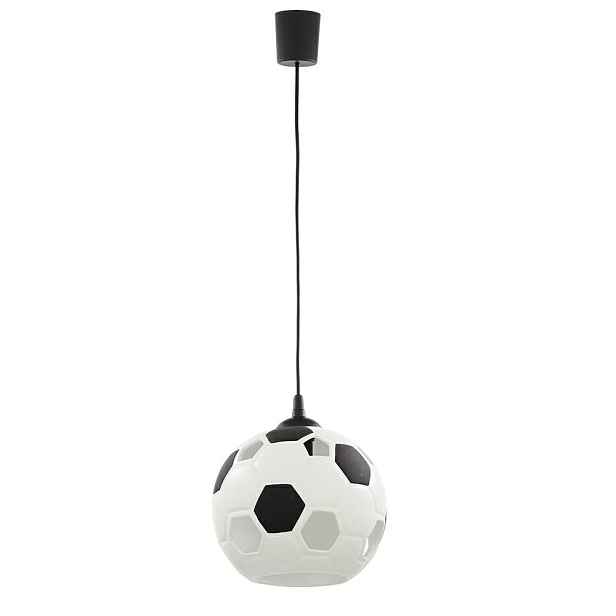 Závěsná lampa Football Černá Bílá Keramické stínítko 1xE27 Dům Moderní
