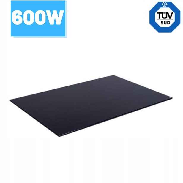 Infračervený topný panel Greenie 60x90 cm 600 W černé sklo 11 – 15 m2